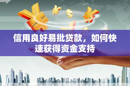 阿拉山口信用良好易批贷款，如何快速获得资金支持
