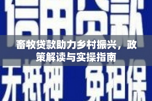 阿拉山口畜牧贷款助力乡村振兴，政策解读与实操指南