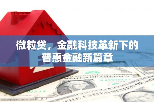 阿拉山口微粒贷，金融科技革新下的普惠金融新篇章