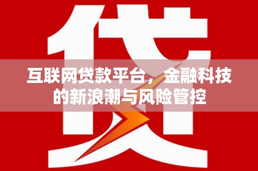 阿拉山口互联网贷款平台，金融科技的新浪潮与风险管控
